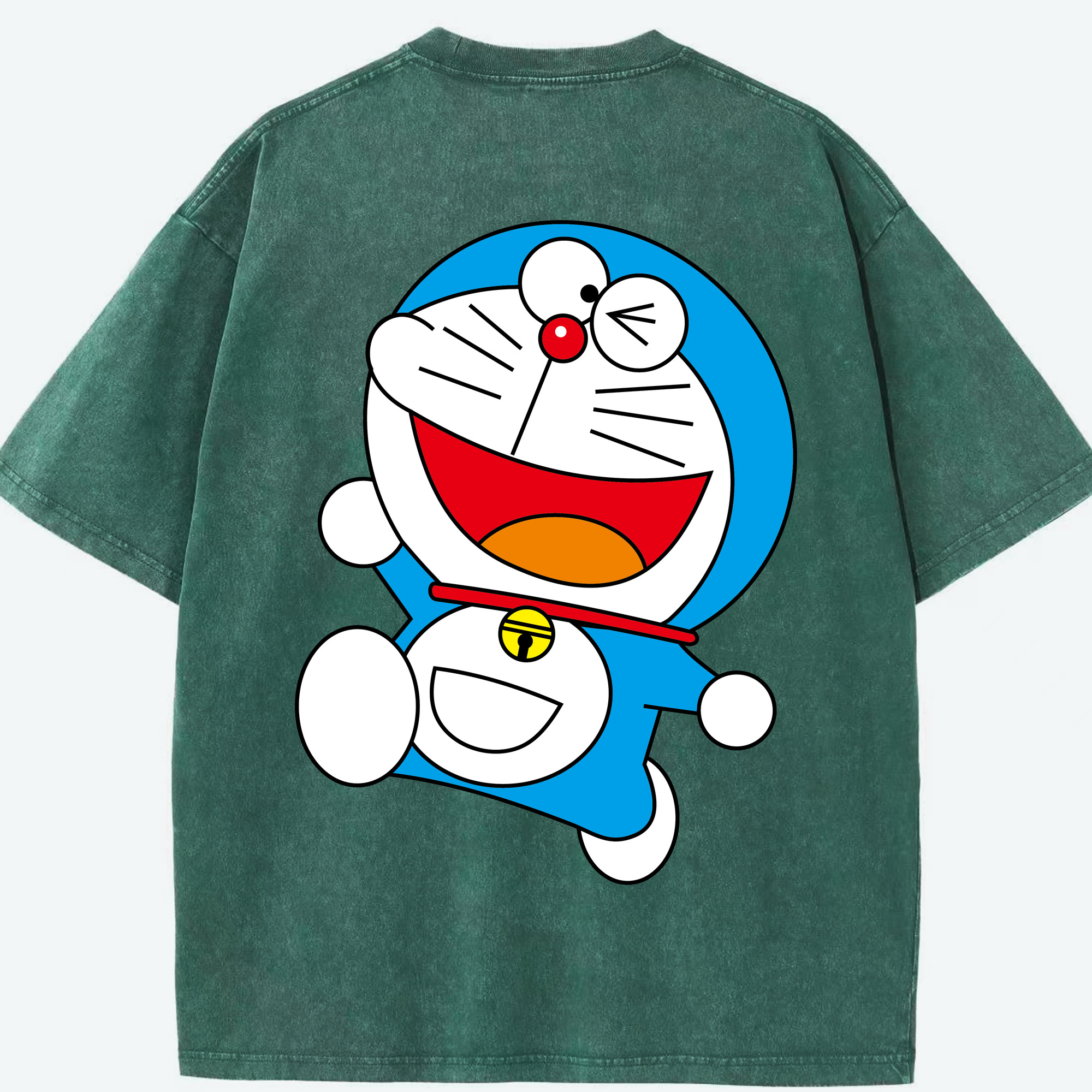 （画像用） ドラえもん Doraemon 綿100% ヴィンテージ風 半袖Tシャツ（背面プリント）